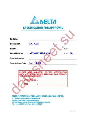 AFB0612SH-TA50 datasheet  